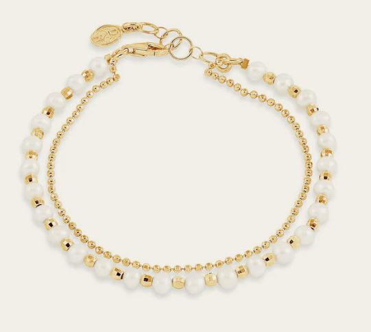 Dower & Hall White Freshwater Timeless Pearl Bracelet