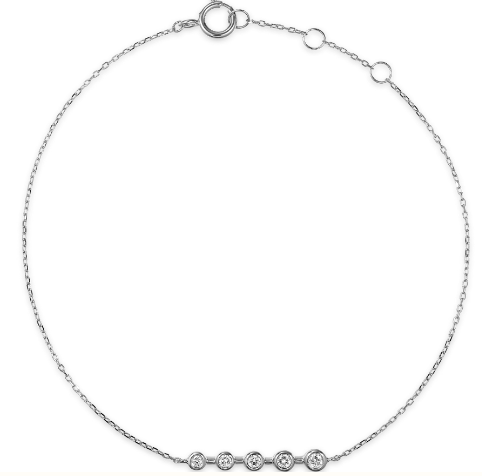 Rubover Set Five Stone Diamond Bracelet