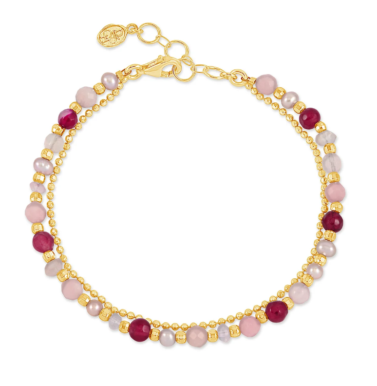 Dower & Hall Pink Blossom Bracelet