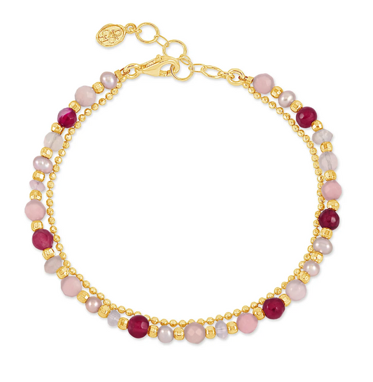 Dower & Hall Pink Blossom Bracelet