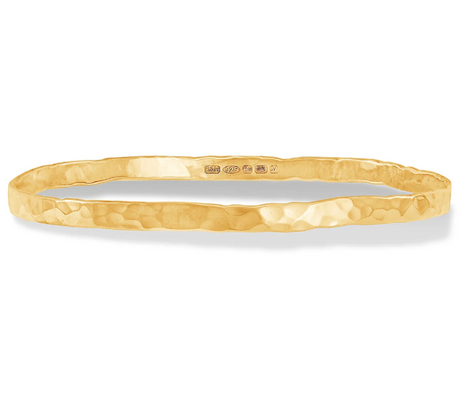 Dower & Hall 4mm Hammered Nomad Bangle