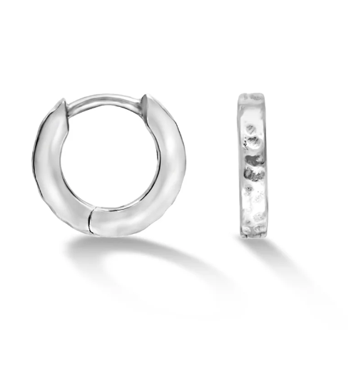 Dower & Hall Small Hammered Nomad Huggie Hoops