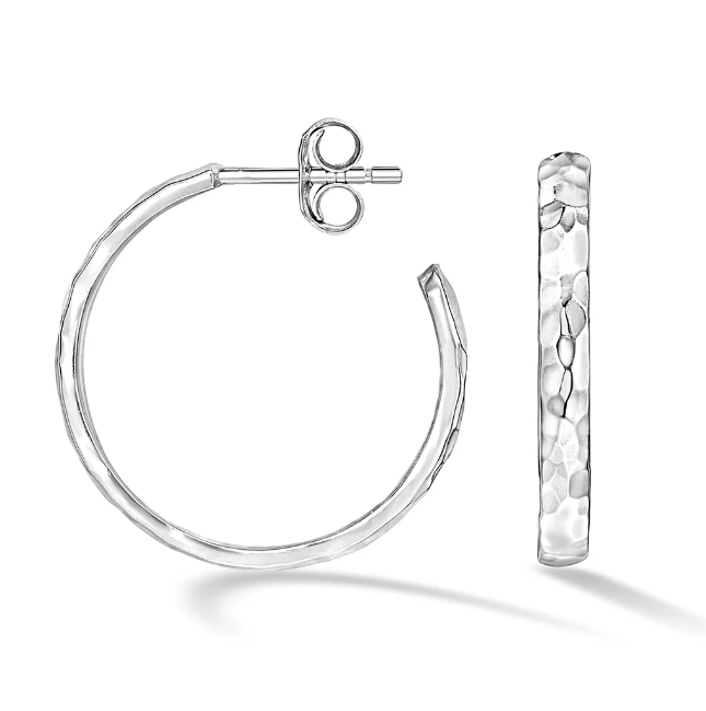 Dower & Hall 20mm Hammered Hoop Nomad Earrings