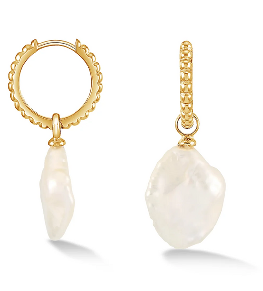 Dower & Hall Timeless Keshi Pearl Hoops