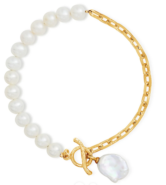 Dower & Hall Luna Freshwater & Keshi Pearl Bracelet