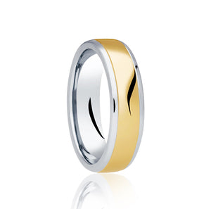 Two Tone Soft Court Ring