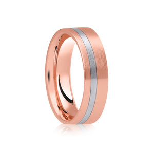 Two Tone Flat Court Ring