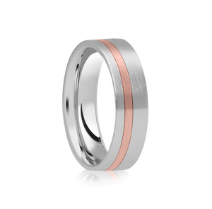 Two Tone Flat Court Ring
