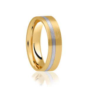 Two Tone Flat Court Ring