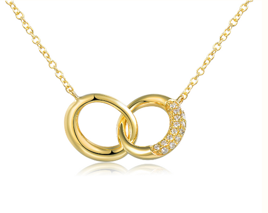 Micro Set Double Circle Necklace