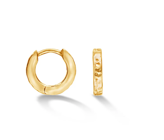 Dower & Hall Small Hammered Nomad Huggie Hoops