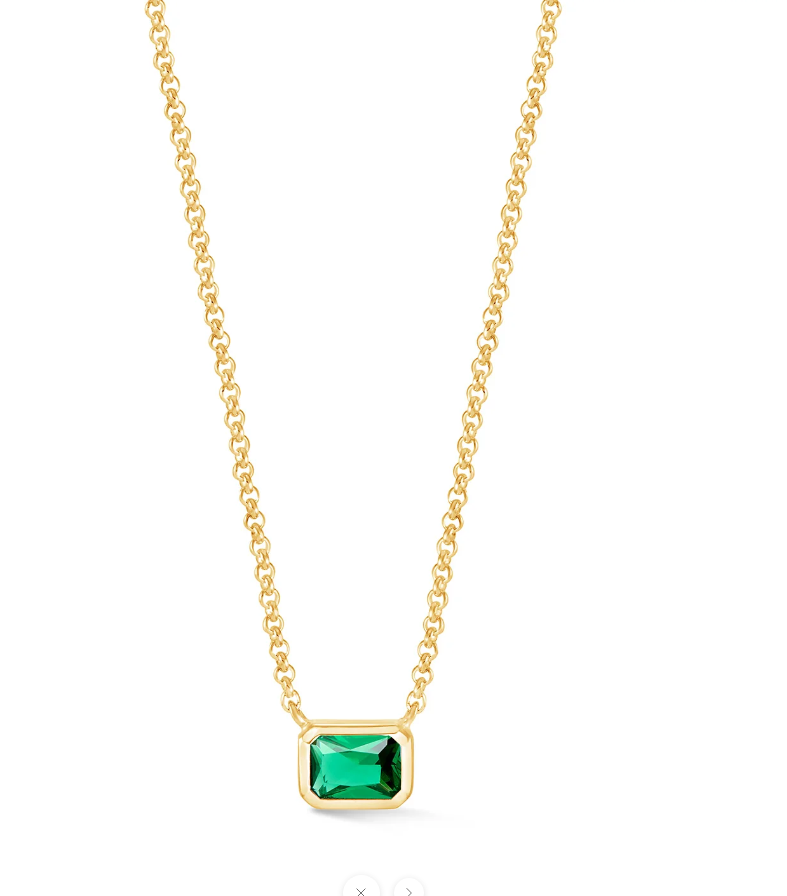 Dower & Hall Octagon Green Garnet Tutti Frutti Necklace