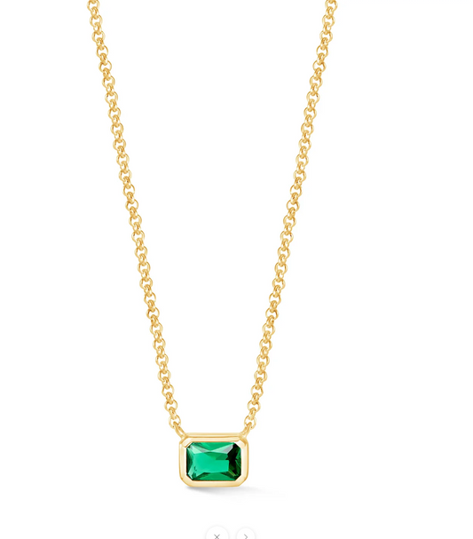 Dower & Hall Octagon Green Garnet Tutti Frutti Necklace