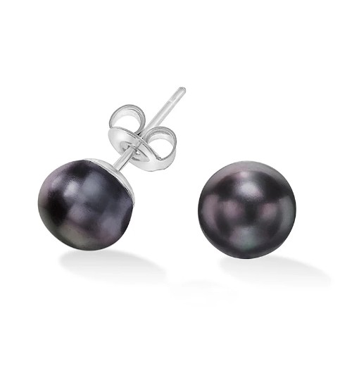 Dower & Hall 6mm Peacock Timeless Freshwater Pearl Studs