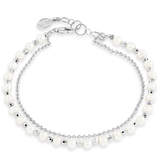Dower & Hall White Freshwater Timeless Pearl Bracelet