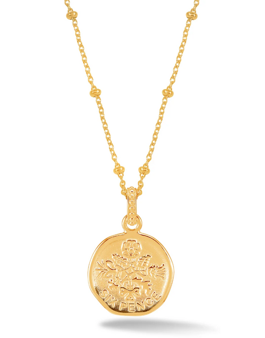 Dower & Hall Lucky Sixpence Necklace