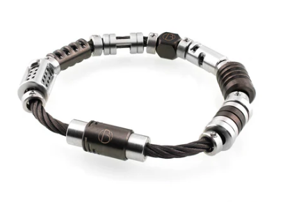 Bailey Fully Loaded Storm Cable Stainless Steel Bracelet