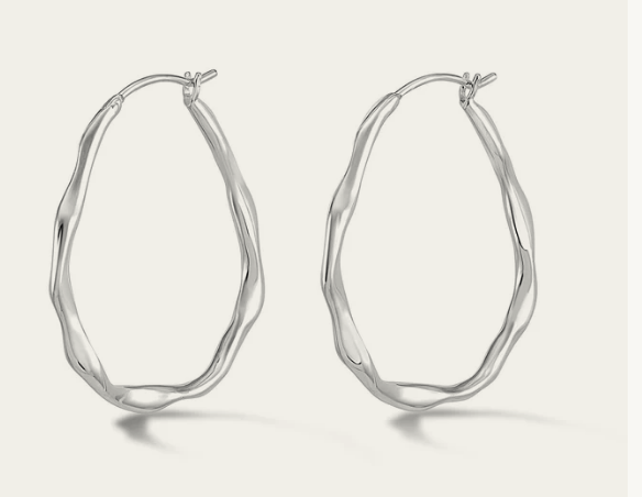 Dower & Hall Large Oval Waterfall Hoops