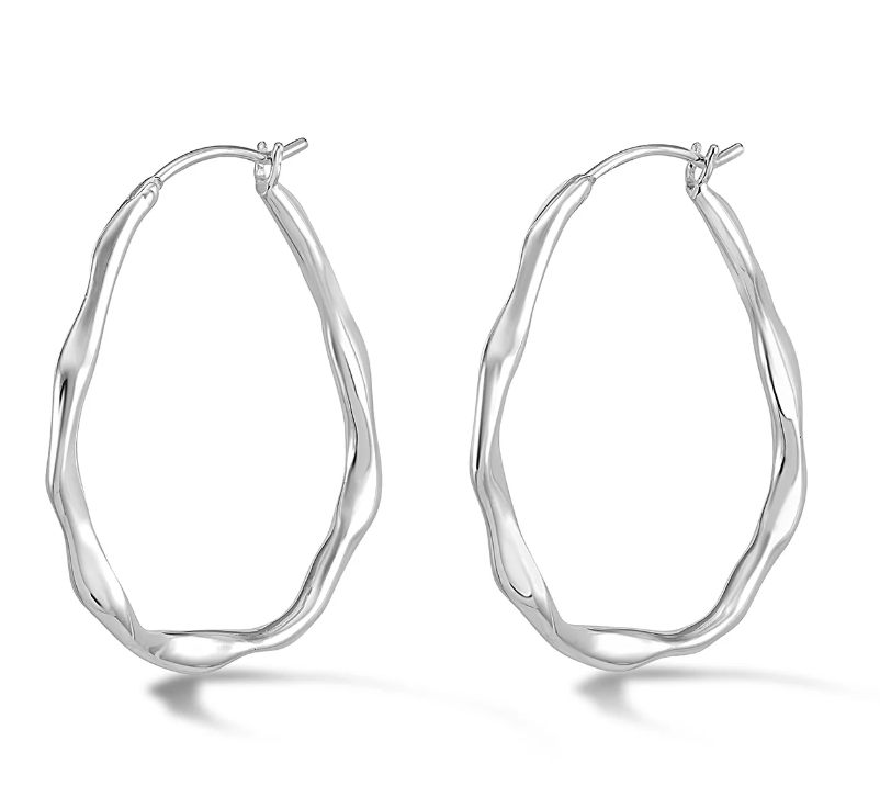 Dower & Hall Large Oval Waterfall Hoops