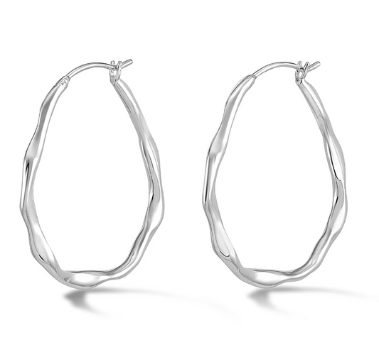 Dower & Hall Large Oval Waterfall Hoops