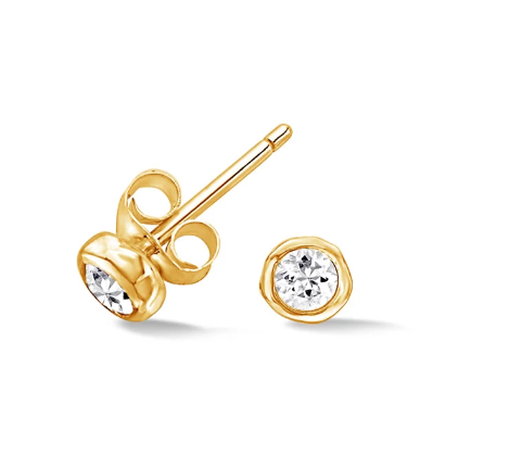 Dower & Hall White Sapphire Dewdrop Studs