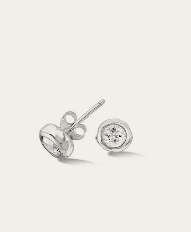 Dower & Hall White Sapphire Dewdrop Studs