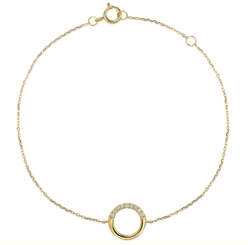 Claw Set Circle Diamond Bracelet