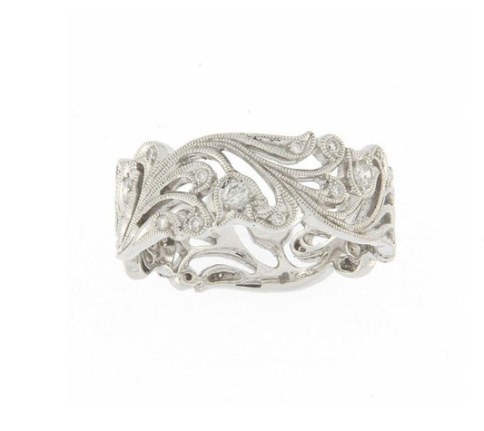 Ungar & Ungar Round Brilliant Cut Diamond Vine Ring