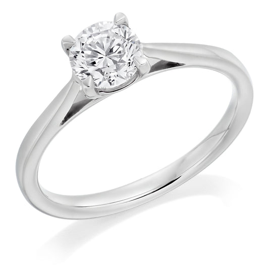 Four Claw Round Brilliant Cut Solitaire