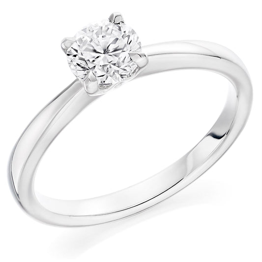 Four Claw Round Brilliant Solitaire
