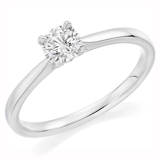 Four Claw Round Brilliant Solitaire