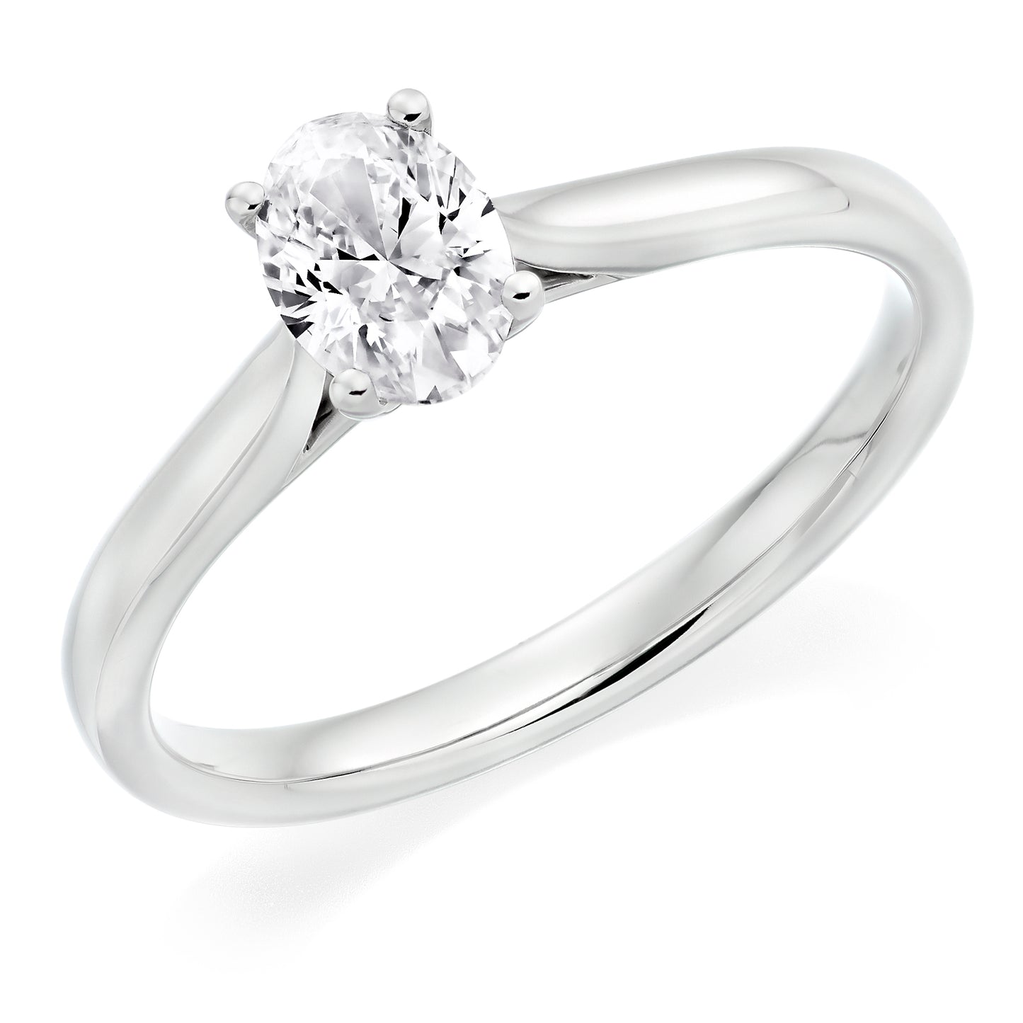 Claw Set Oval Cut Solitaire Ring