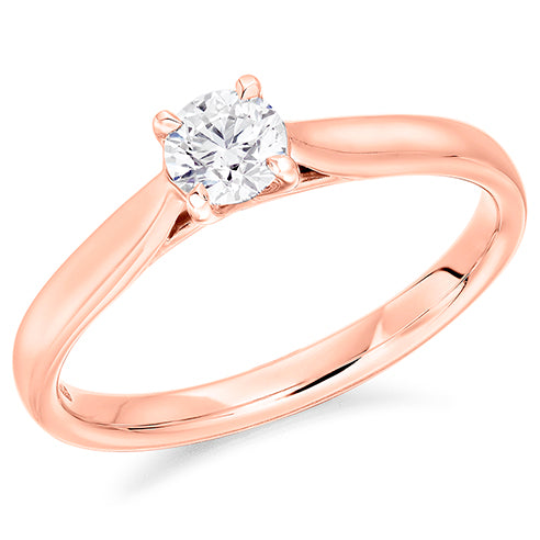 Claw Set Round Brilliant Cut Solitaire Ring