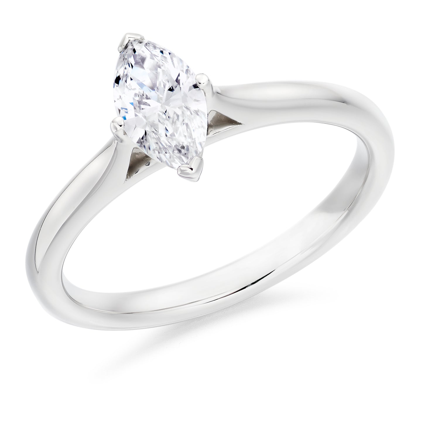 Claw Set Marquise Cut Solitaire Ring