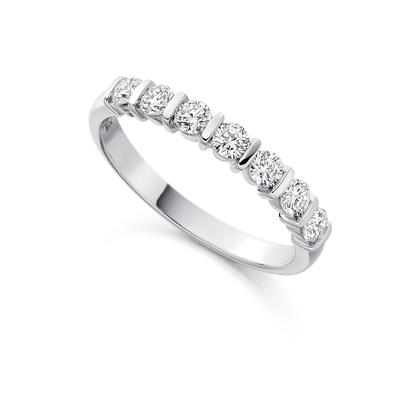 Round Brilliant Cut Bar Set Eternity Ring