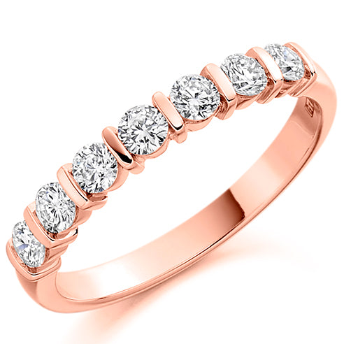 Round Brilliant Cut Bar Set Eternity Ring