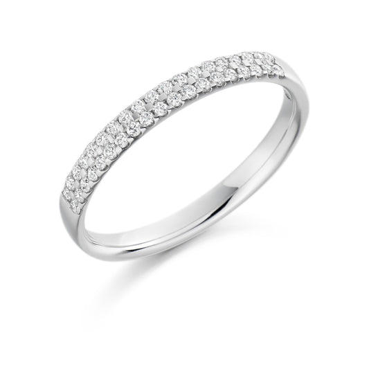 Round Brilliant Cut Micro-claw Set Shaped Eternity Ring