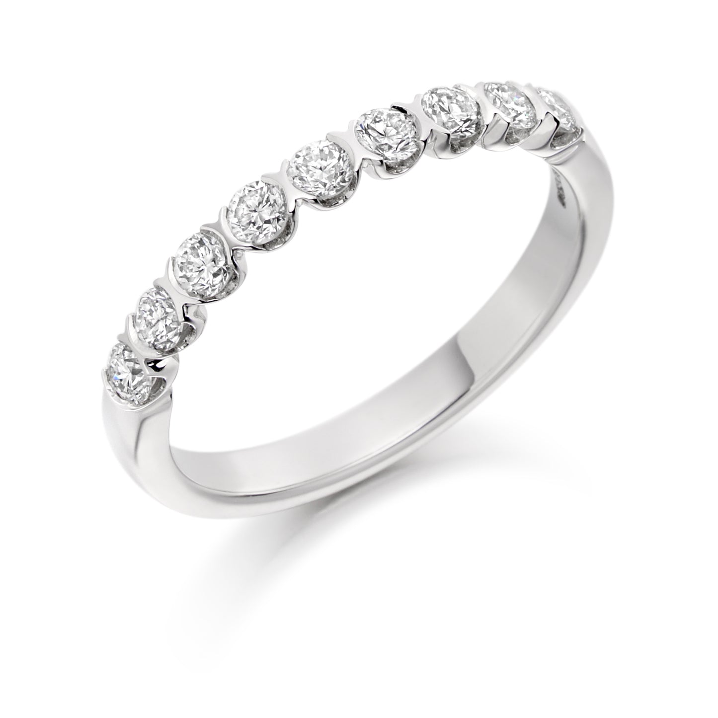 Round Brilliant Cut Bar Set Eternity Ring