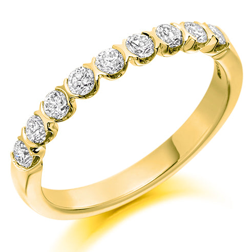 Round Brilliant Cut Bar Set Eternity Ring