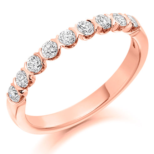 Round Brilliant Cut Bar Set Eternity Ring