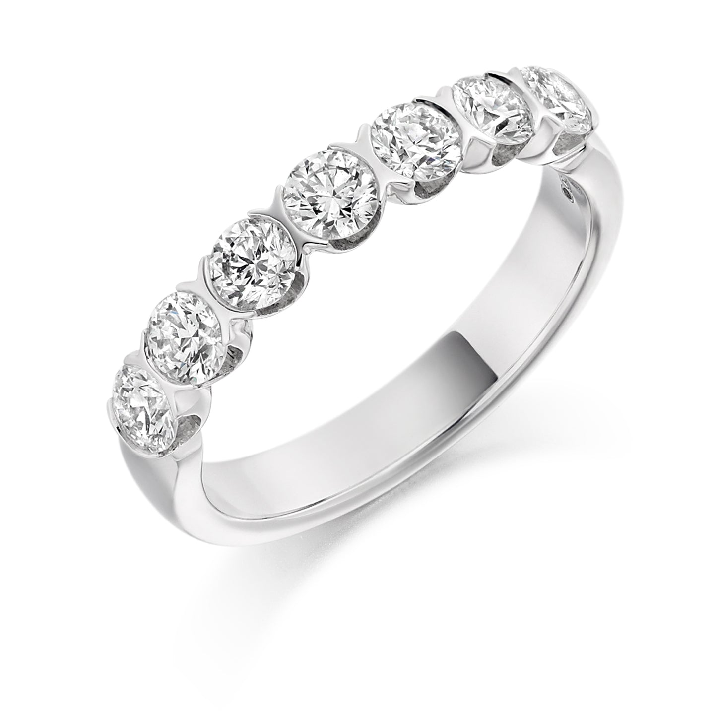 Round Brilliant Cut Bar Set Eternity Ring