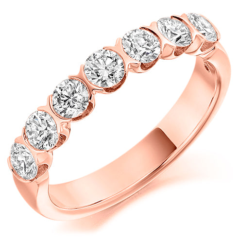 Round Brilliant Cut Bar Set Eternity Ring