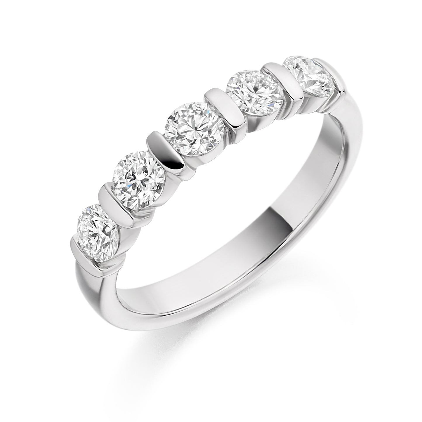 Round Brilliant Cut Bar Set Eternity Ring