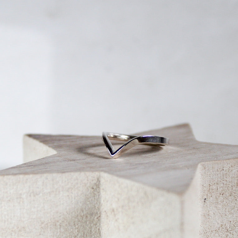 Laura Holland Sterling Silver Wishbone Ring