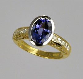 Oval Cut Tanzanite Fancy Ring