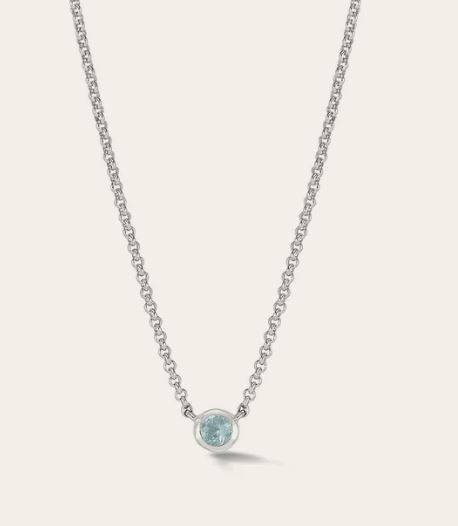 Dower & Hall Aquamarine Round Dewdrop Pendant