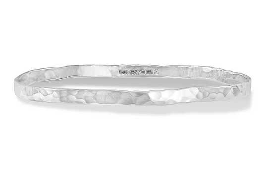 Dower & Hall 4mm Hammered Nomad Bangle