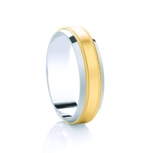 Two Tone Flat Court Ring