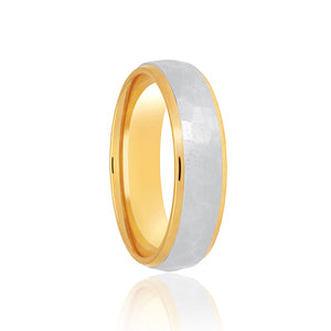 Two Tone Traditional Court Ring