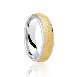 Two Tone Traditional Court Ring